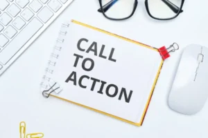 Hình minh họa CTA là gì với nút Call To Action dùng trong marketing để thúc đẩy người xem thực hiện hành động.